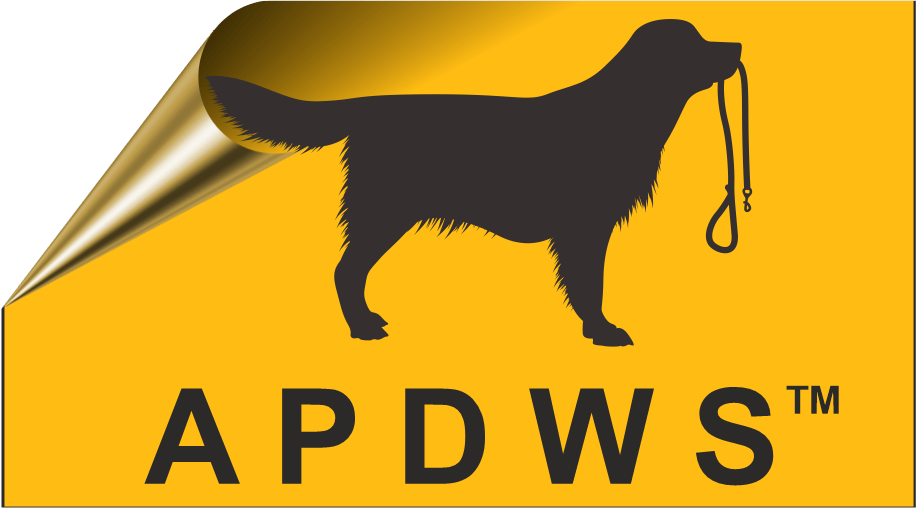 APDWS footer Logo for Association of Professional Dog Walkers and Sitters
